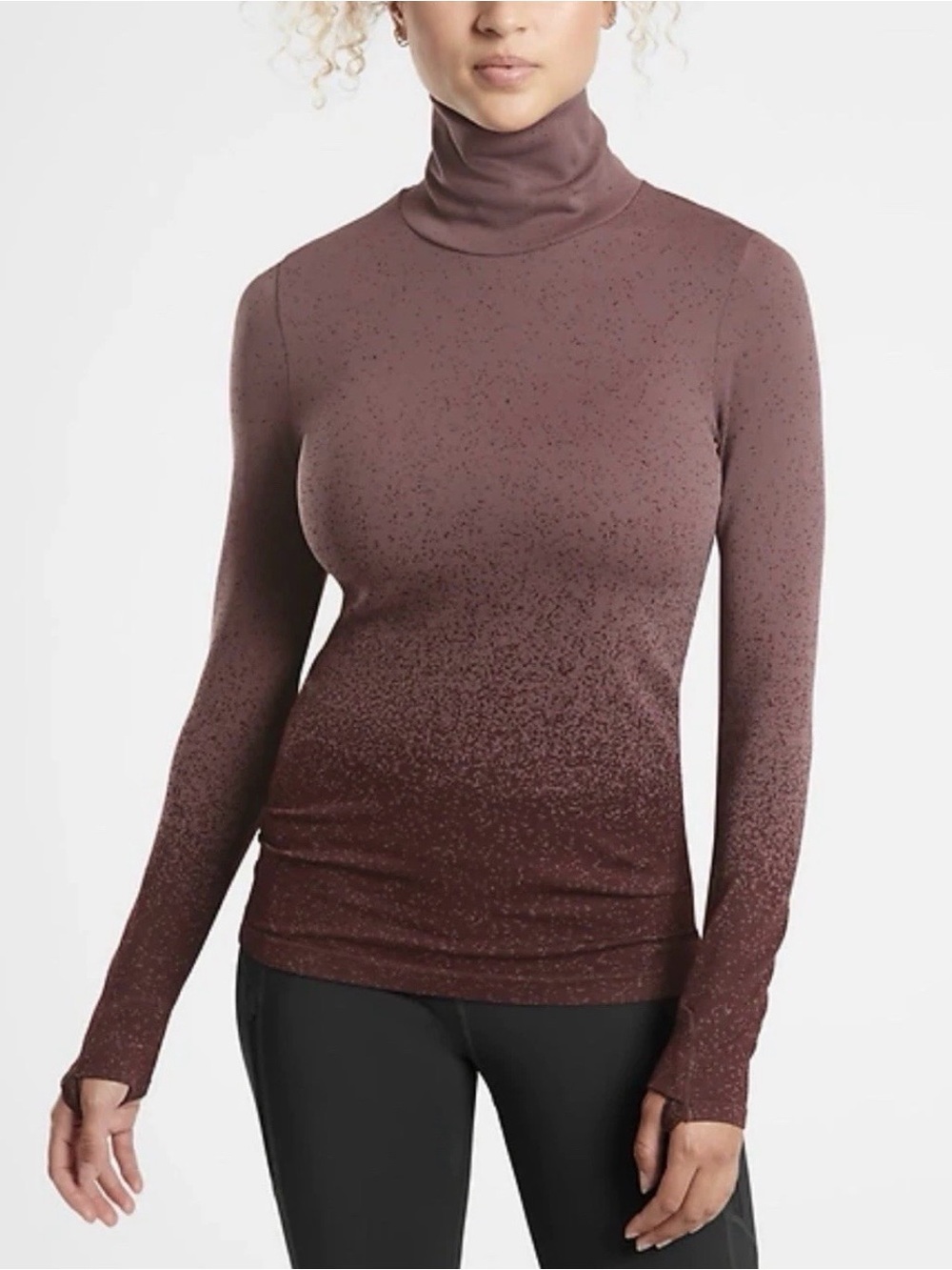 Athleta Flurry Gradient Turtleneck Long-Sleeve Size Medium NWT